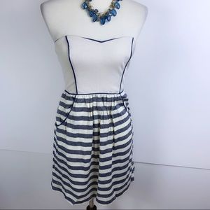 Kimchi Blue Strapless Striped Dress, Size Small